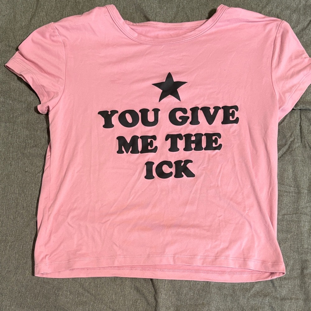 Orage Pink T-Shirt with Black Star Print